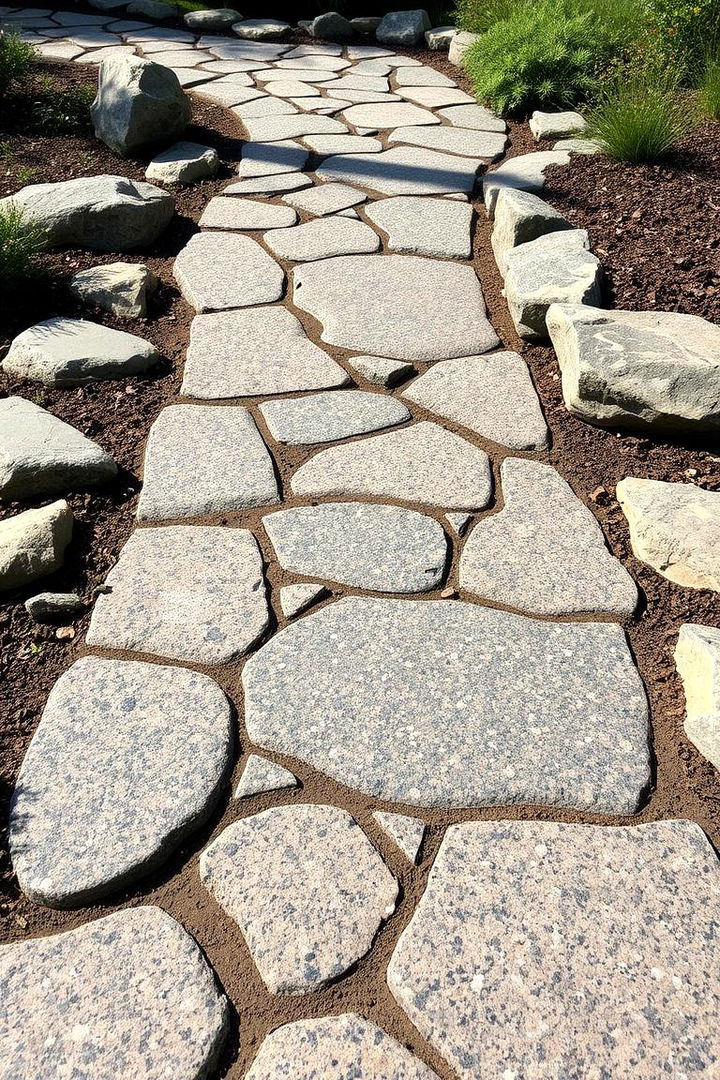 Rustic Natural Stone Integration - 22 Granite Walkway Ideas