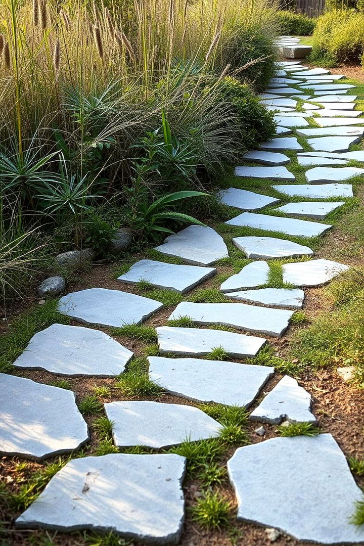Rustic Natural Trail with Bluestone - 22 Bluestone Walkway Ideas