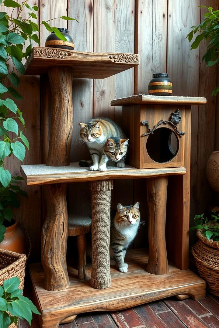 Rustic Nature Retreat - 22 Outdoor Cat Tree Ideas