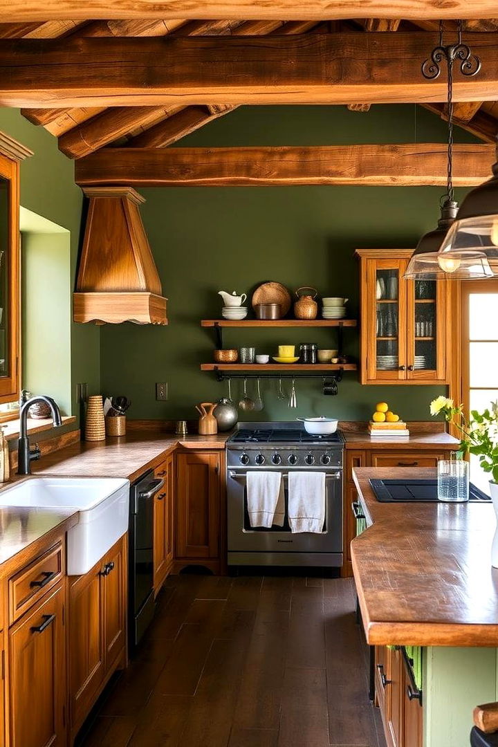 Rustic Olive Charm - 22 Olive Green Kitchens
