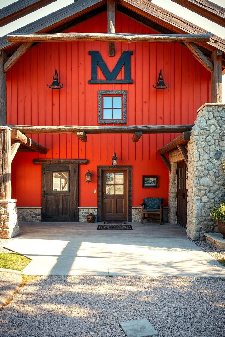 Rustic Orange Barn Inspired Exterior - 22 Orange House Exterior Ideas