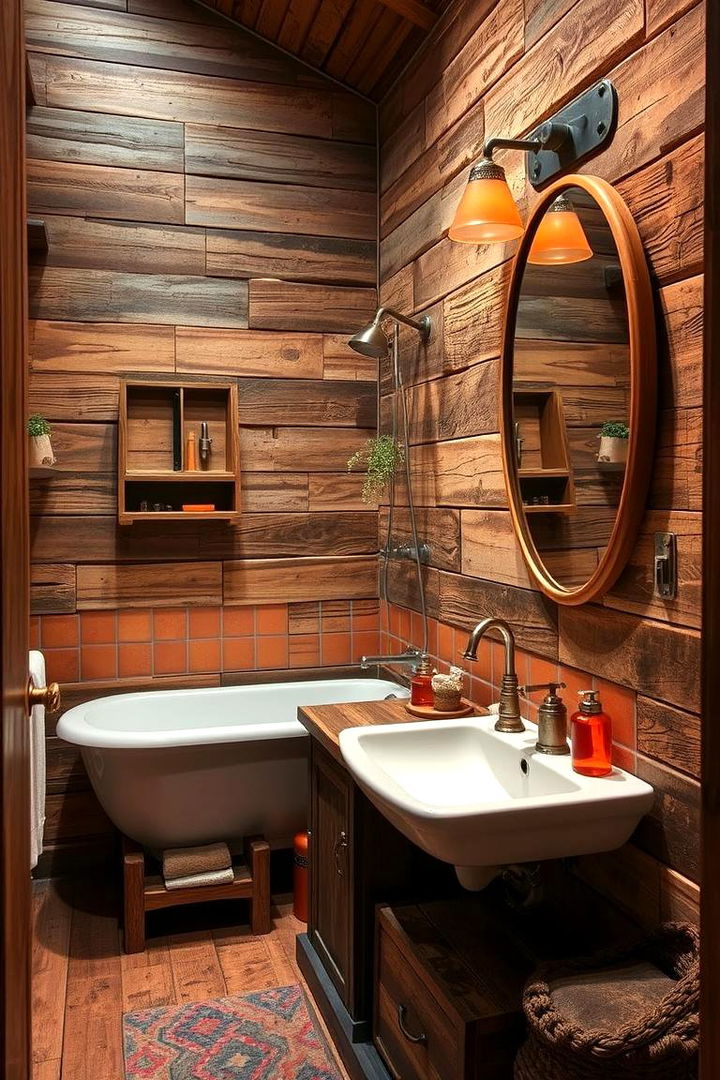 Rustic Orange Touches - 22 Orange Bathroom Ideas