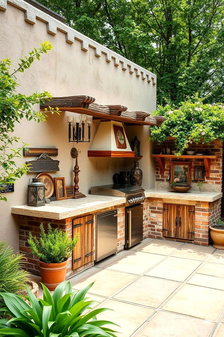 Rustic Outdoor Charm - 22 Stucco Outdoor Kitchen Ideas