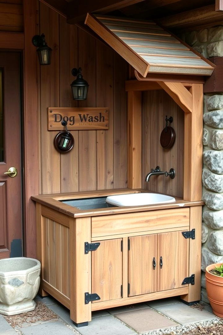 Rustic Outdoor Dog Wash Station - 22 Dog Wash Station Ideas