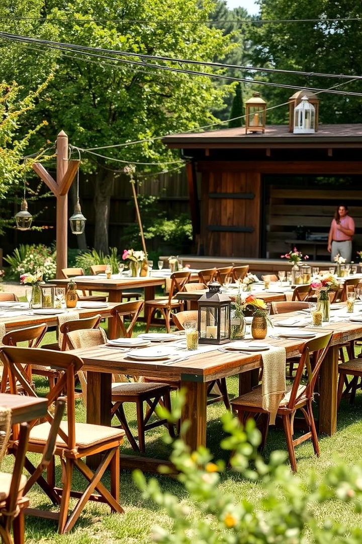 Rustic Outdoor Settings - 22 Birthday Decoration Ideas