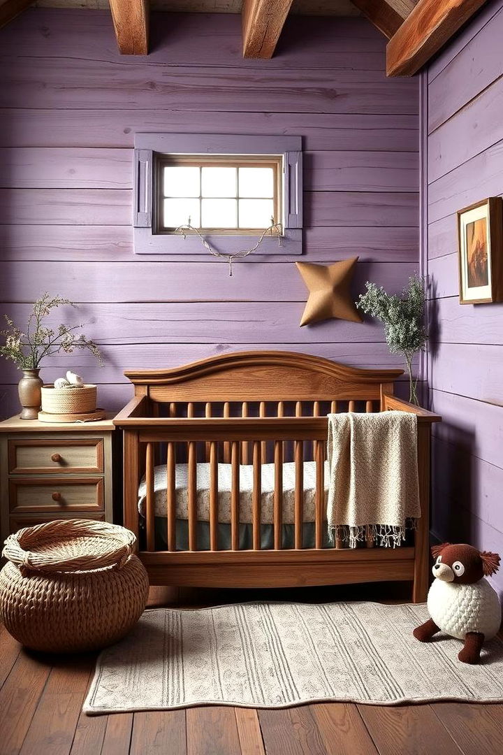Rustic Purple Elements - 22 Purple Nursery Ideas