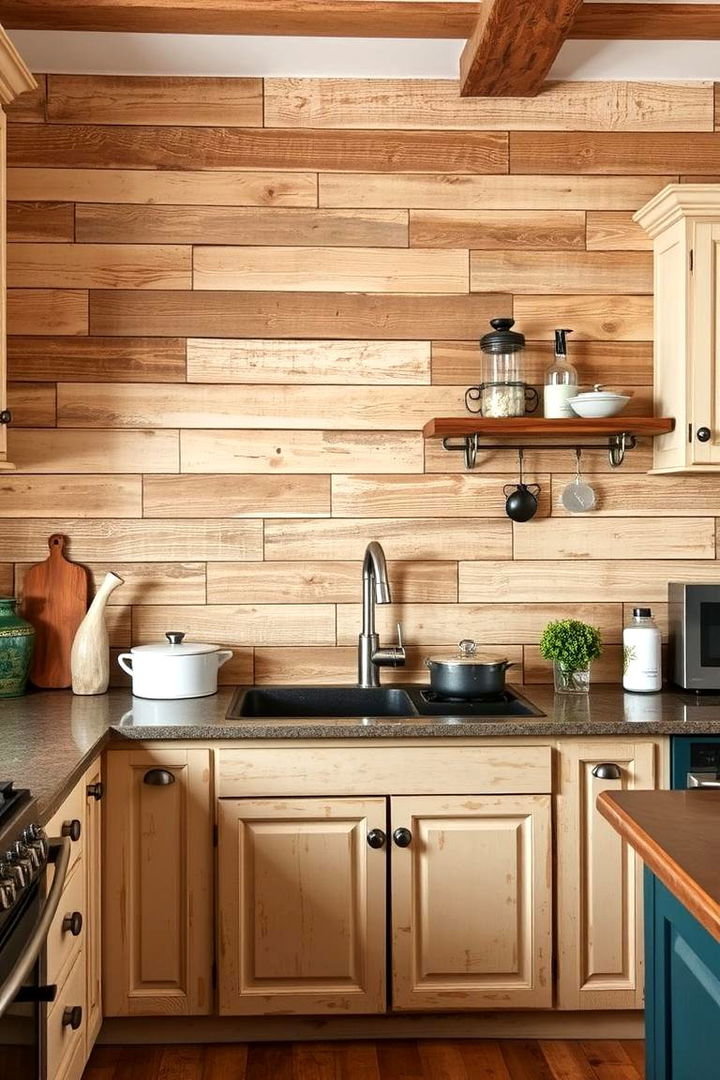 Rustic Reclaimed Shiplap - 22 Shiplap Backsplash Ideas for Your Kitchen