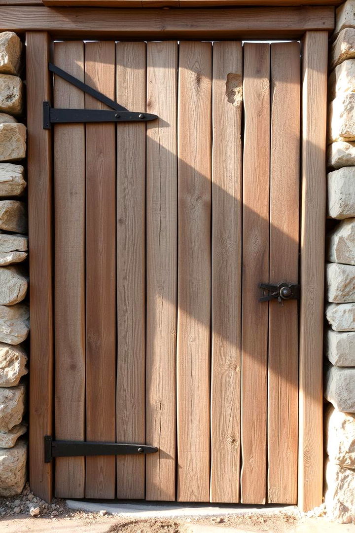 Rustic Reclaimed Wood Fence Gate - 22 Fence Gate Ideas