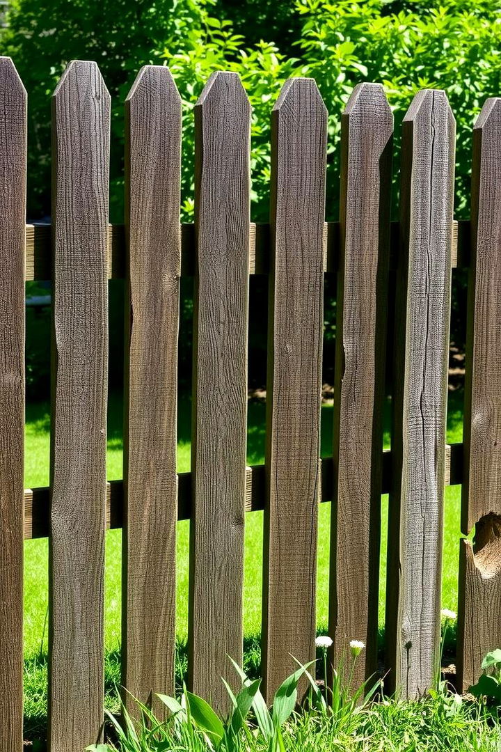 Rustic Reclaimed Wood Fence - 22 Small Garden Fence Ideas