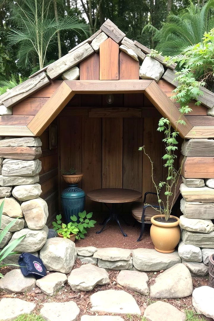 Rustic Reclaimed Wood Nook - 22 Garden Nook Ideas