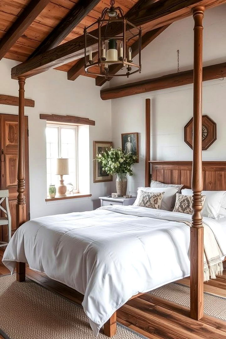 Rustic Retreat with Limewashed Walls - 22 Limewash Bedroom Ideas