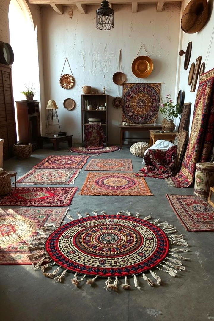 Rustic Revival Pattern - 22 Rustic Concrete Floor Living Room Ideas