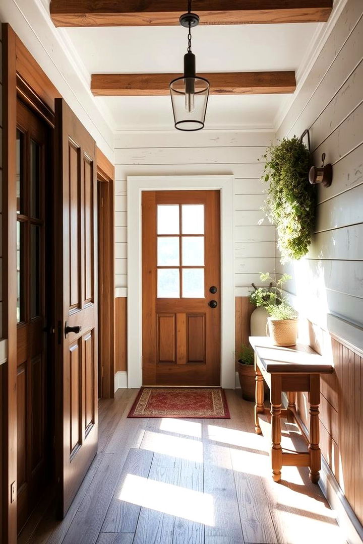 Rustic Shiplap Look - 22 Wainscoting Entryway Ideas