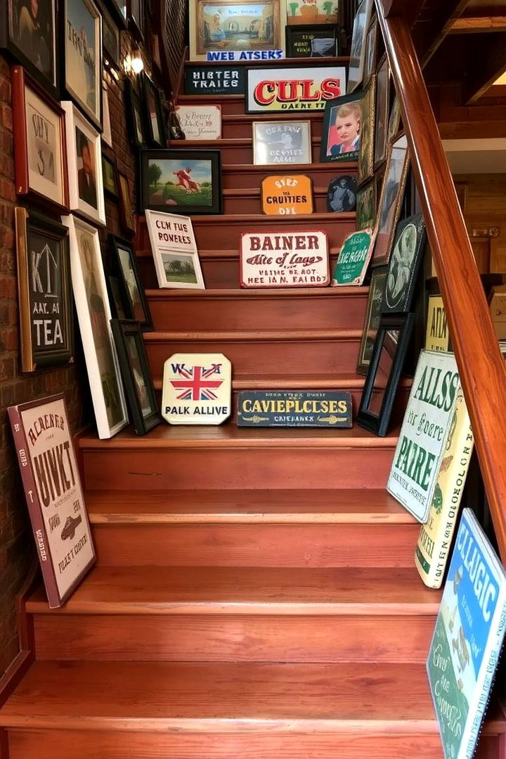Rustic Staircase Art - 22 Farmhouse Entryway Ideas