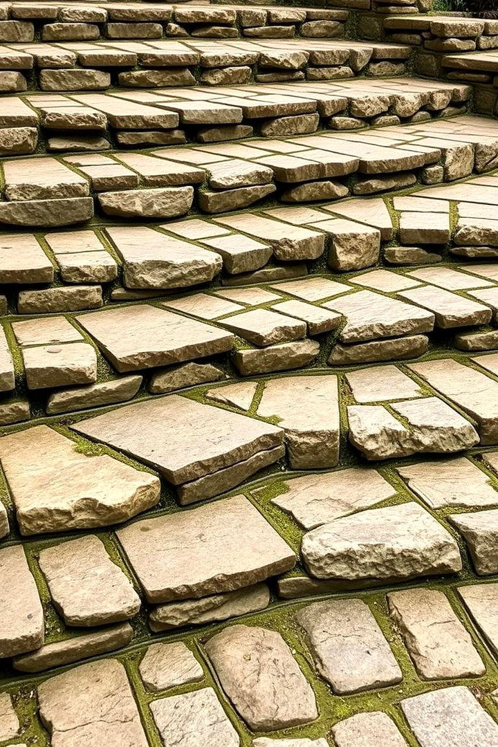 Rustic Steps and Stone Detail - 22 Cobble Stone Walkway Ideas