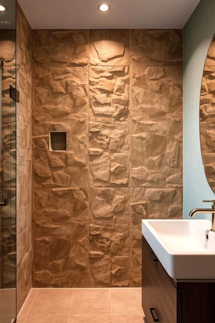 Rustic Stone Accent Walls - 22 Rustic Bathroom Ideas