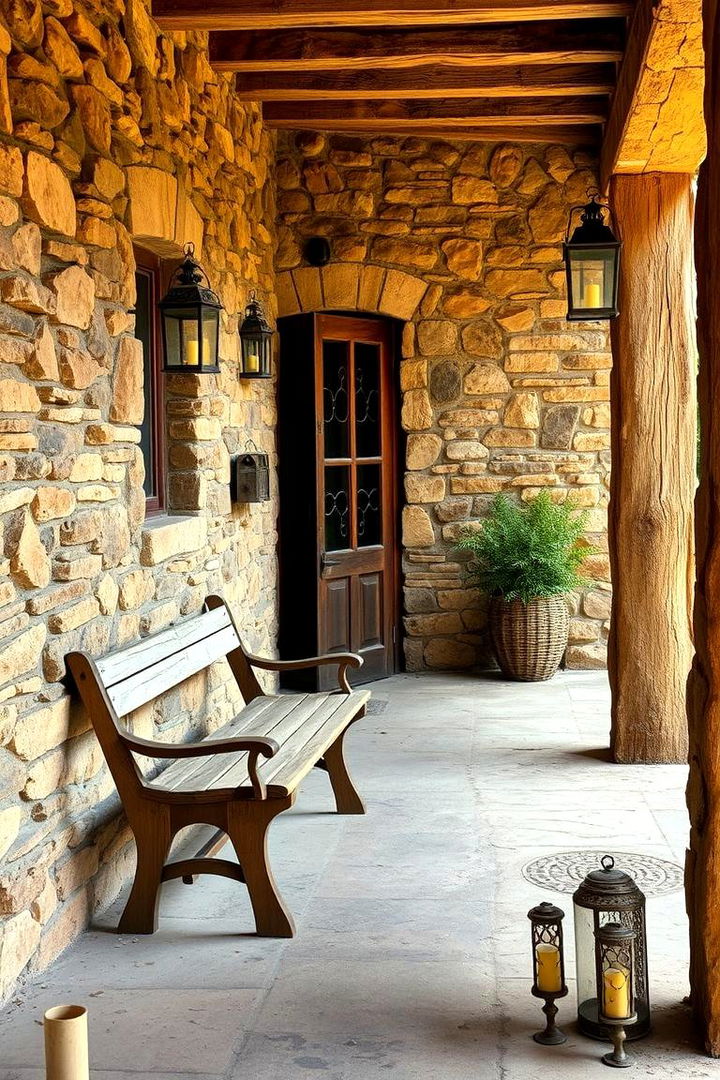 Rustic Stone Accents - 22 Raised Ranch Front Porch Ideas
