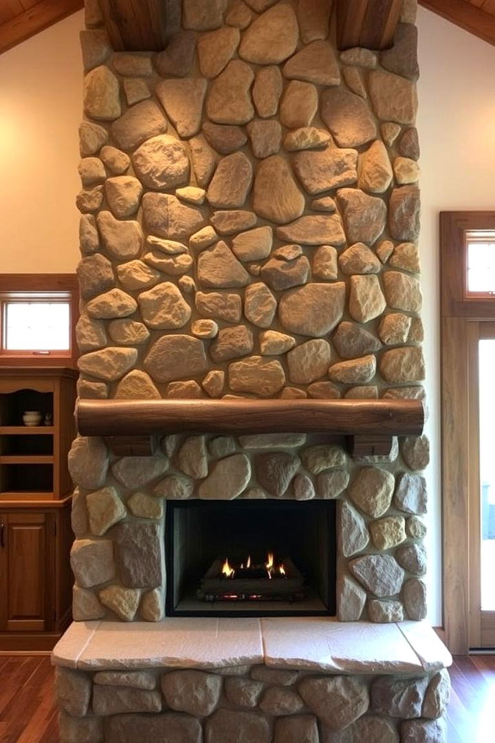 Rustic Stone Facades - 22 Fireplace Built-in Ideas