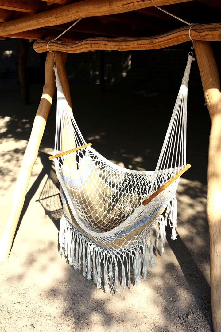 Rustic Swinging Hammocks with Shade - 22 Garden Shade Ideas