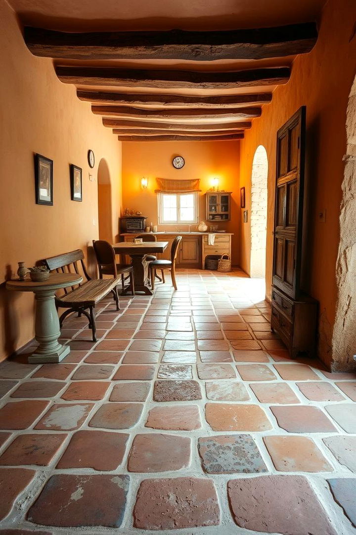 Rustic Terracotta Floor Tiles - 22 terracotta home decor ideas