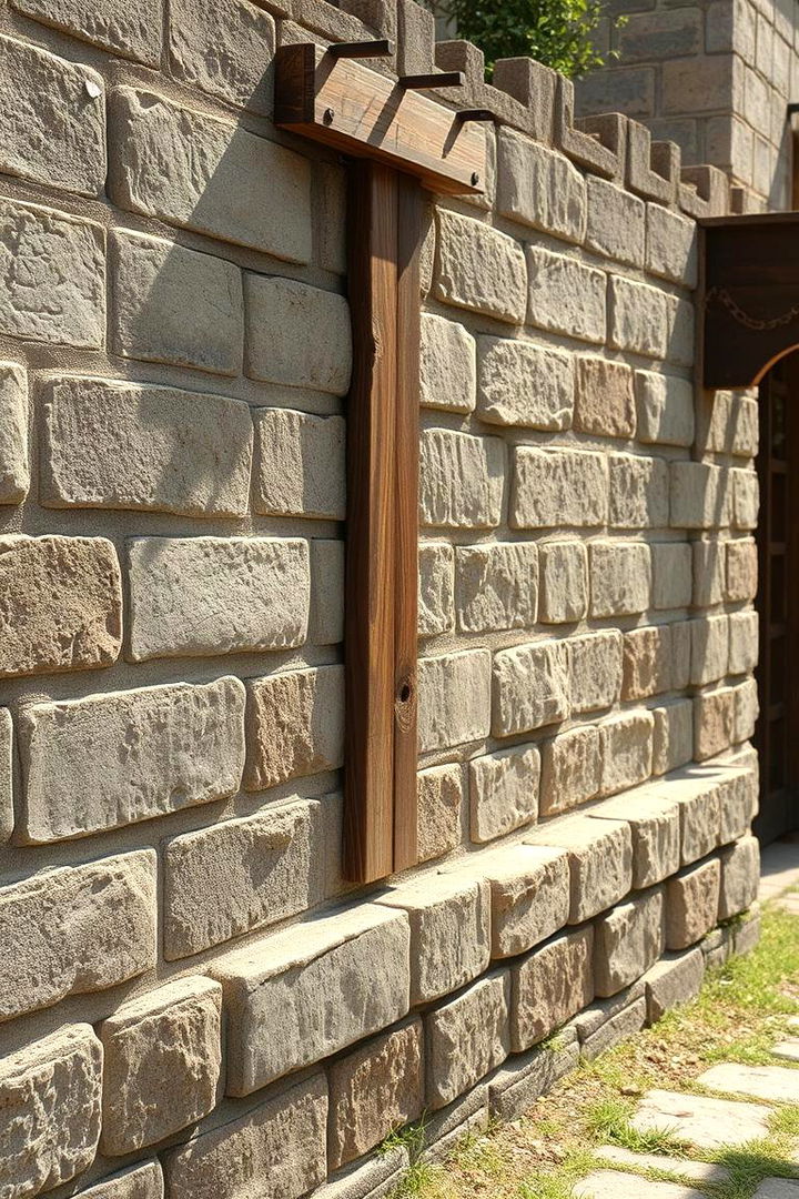 Rustic Texture Combinations - 22 Concrete Block Fence Ideas