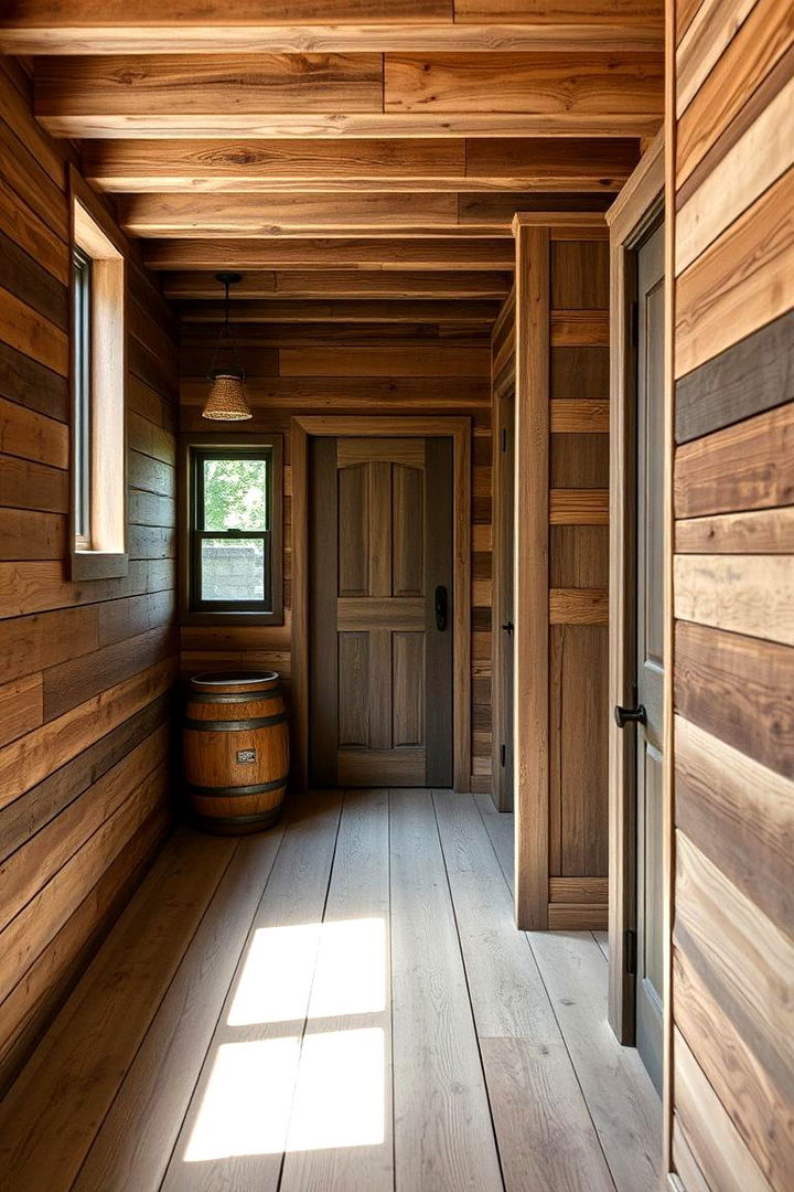 Rustic Timber Cladding - 22 Basement Accent Wall Ideas