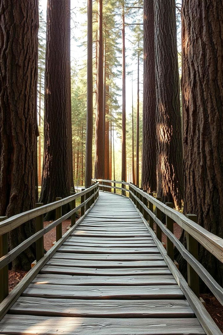 Rustic Timber Walkway - 22 Natural Walkway Ideas