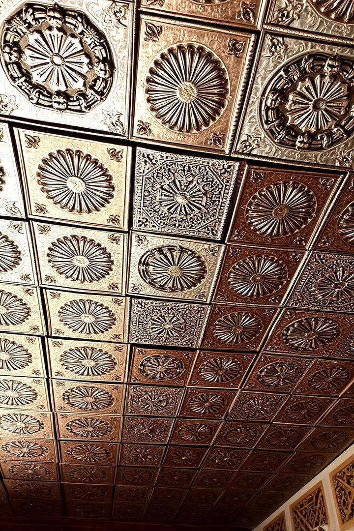 Rustic Tin Ceiling Tiles - 22 Rustic Ceiling Ideas