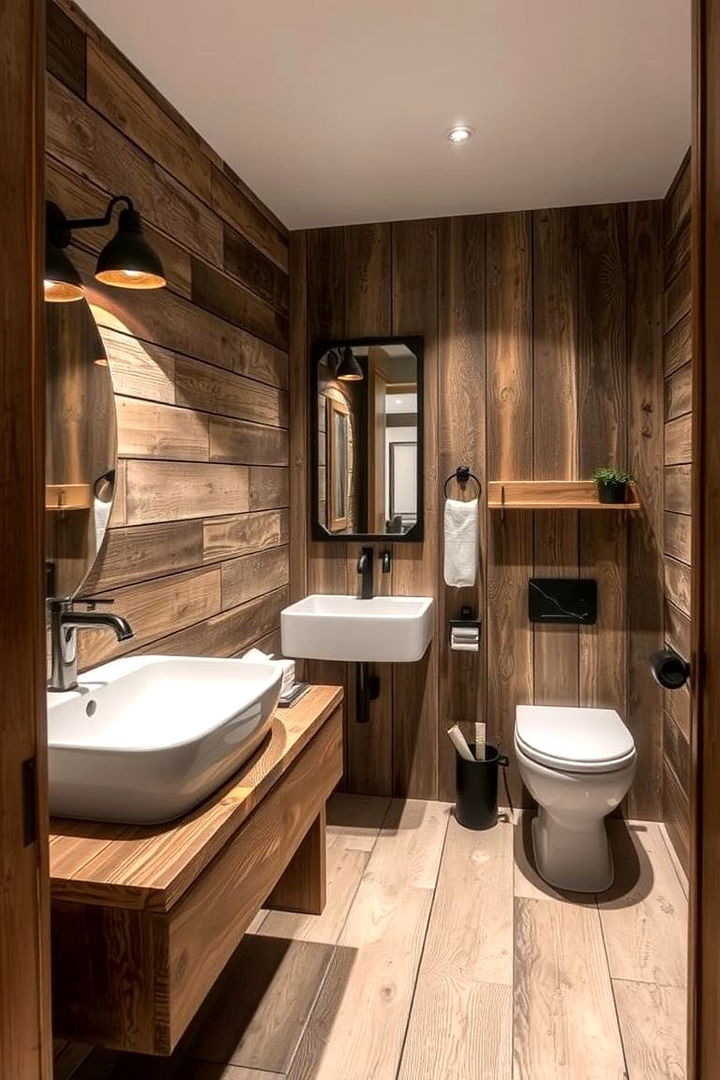 Rustic Touch - 22 Black and White Bathroom Ideas