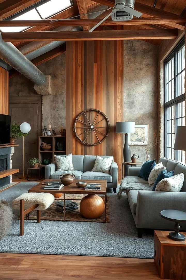 Rustic Urban Fusion - 22 grey carpet living room ideas