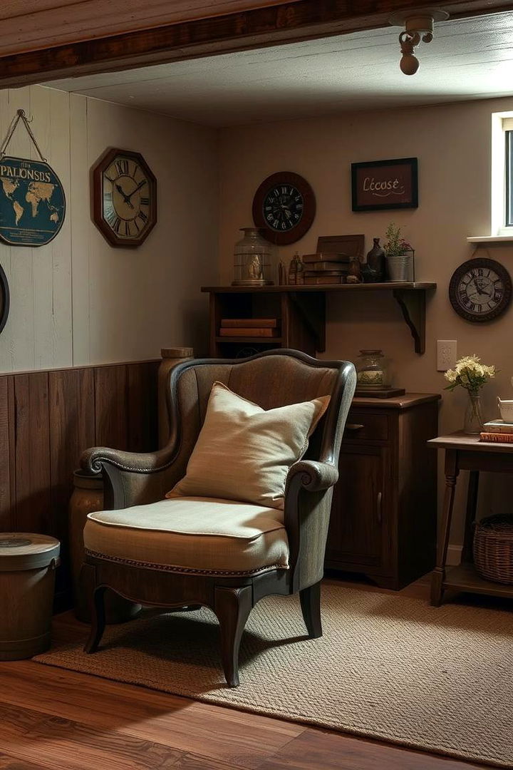 Rustic Vintage Armchairs - 22 Basement Furniture Ideas