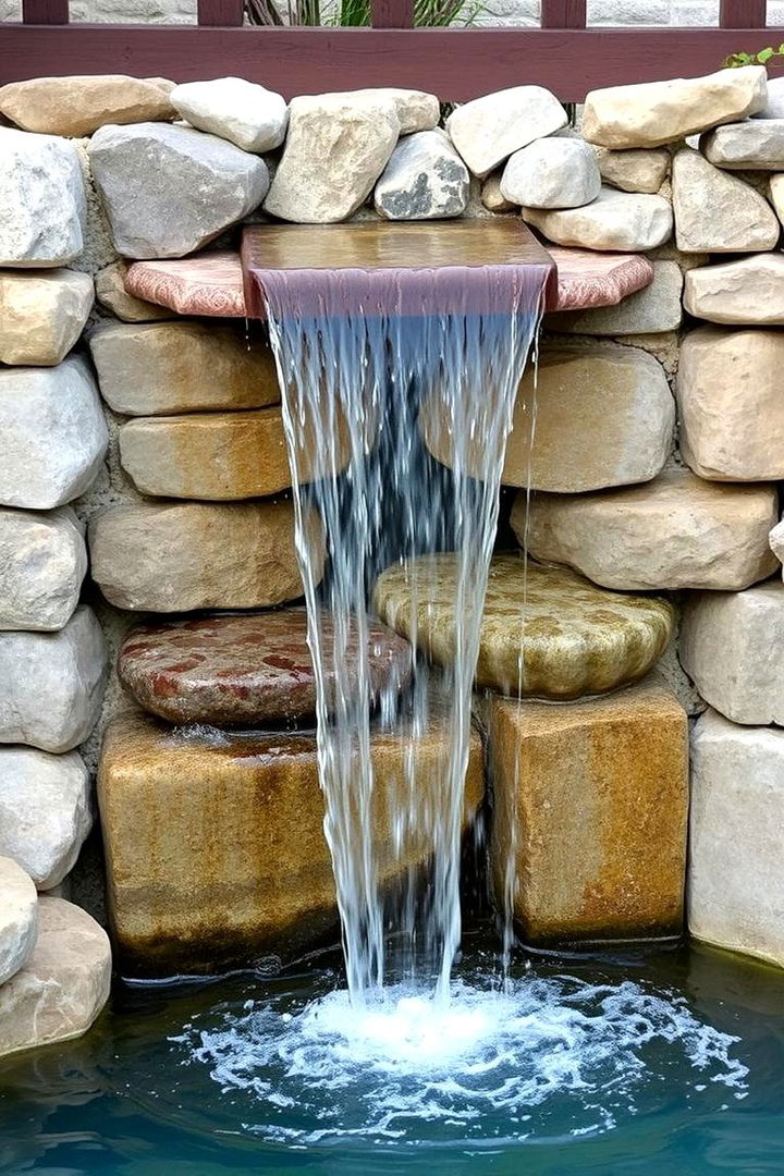 Rustic Vintage Waterfall - 22 Small Pool Waterfall Ideas