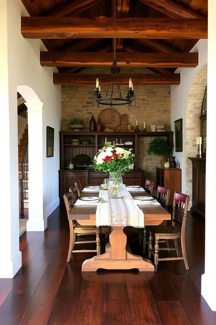 Rustic Warmth Ambiance - 22 dark wood floor dining room ideas
