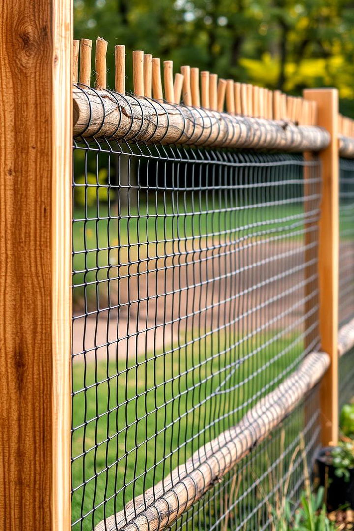 Rustic Wire Privacy Fence - 22 Cheap Privacy Fence Ideas
