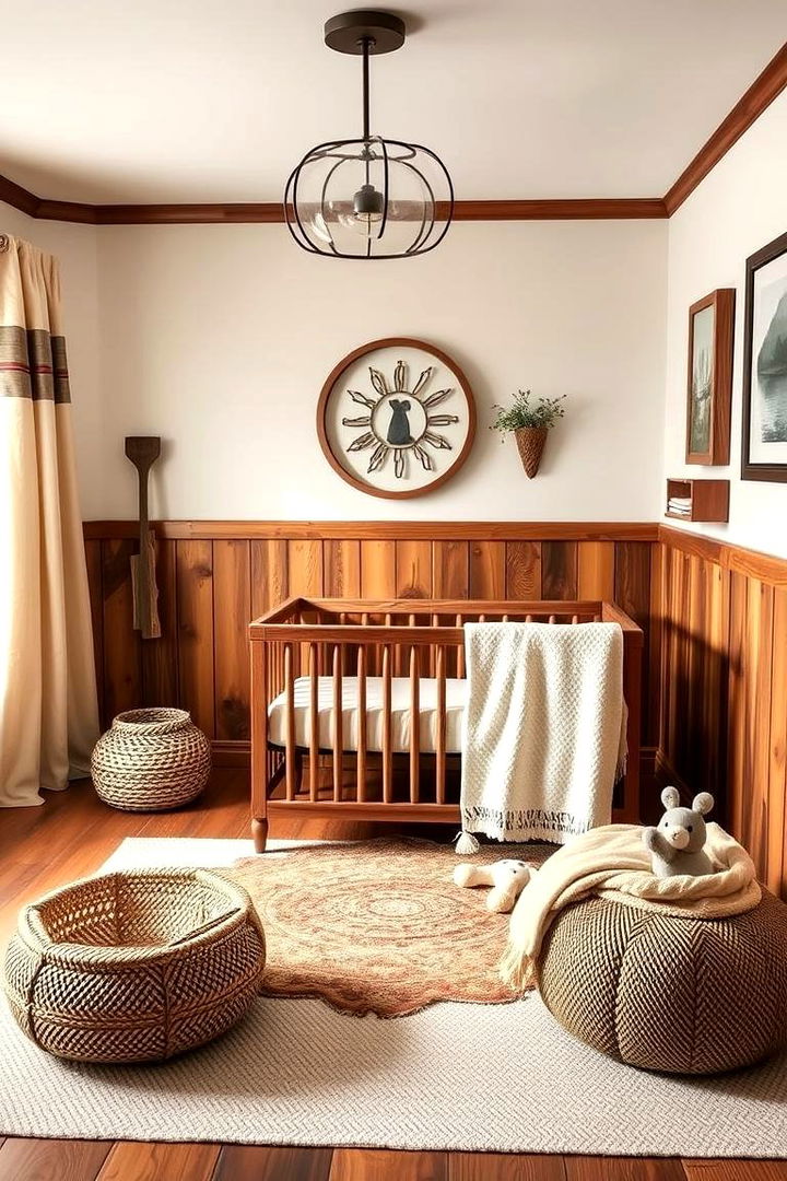 Rustic Wood Accents - 22 Wainscoting Nursery Ideas