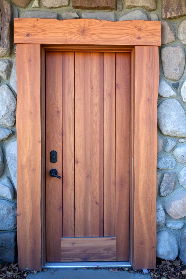 Rustic Wood Accents - 22 Exterior Door Trim Ideas