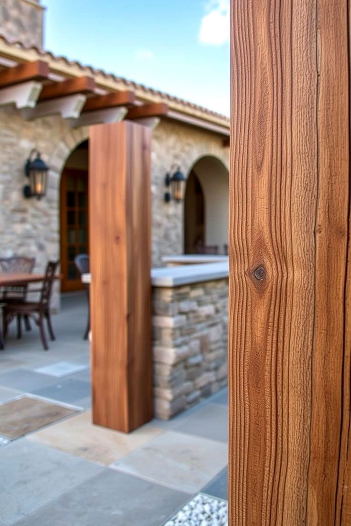 Rustic Wood Accents - 22 Mediterranean Patio Ideas