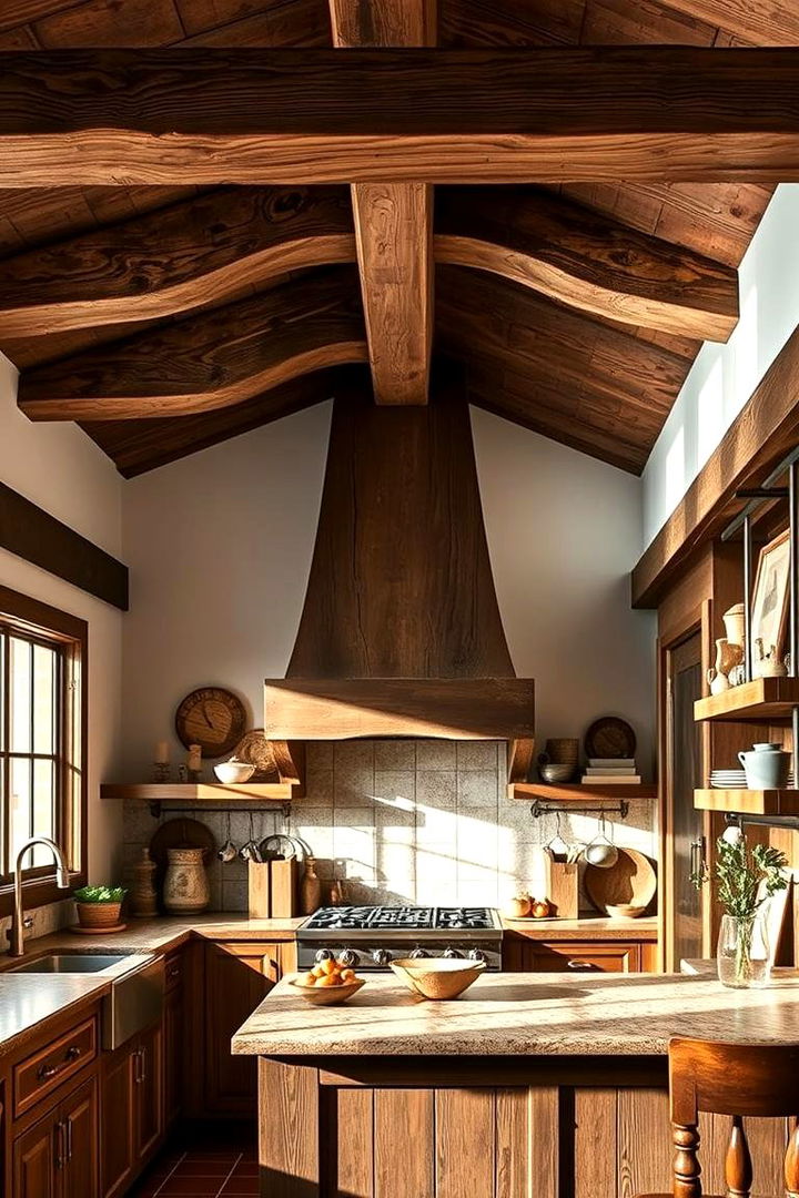 Rustic Wood Accents and Exposed Beams - 22 Southwestern Kitchen Ideas