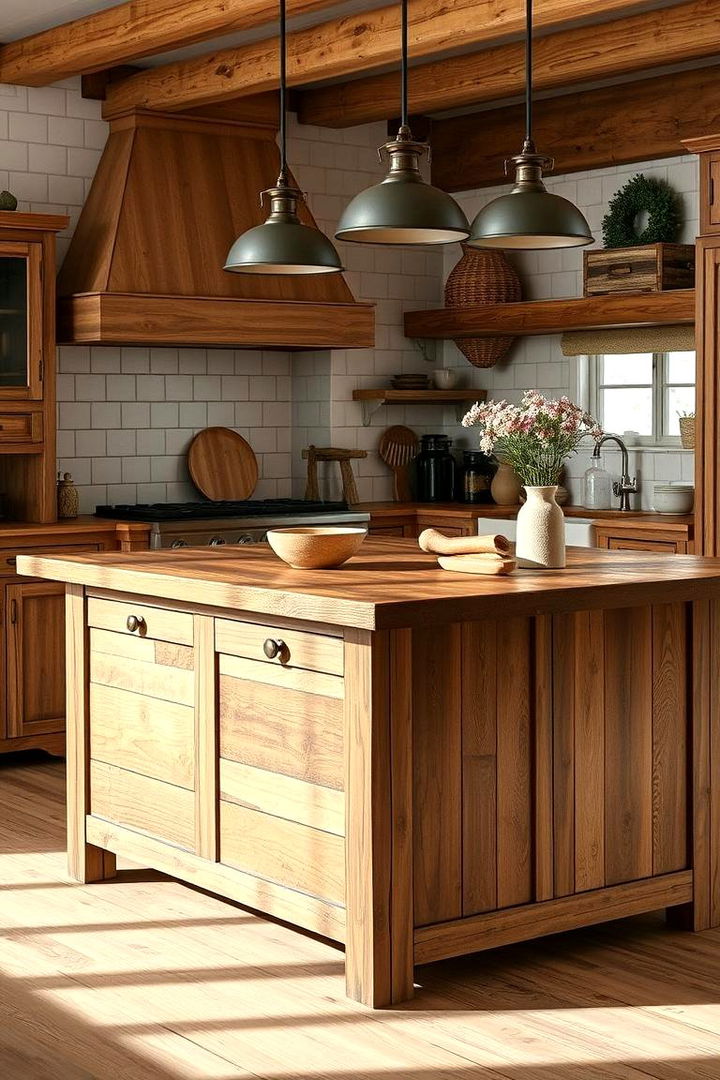 Rustic Wood Blend - 22 Kitchen Island Color Ideas