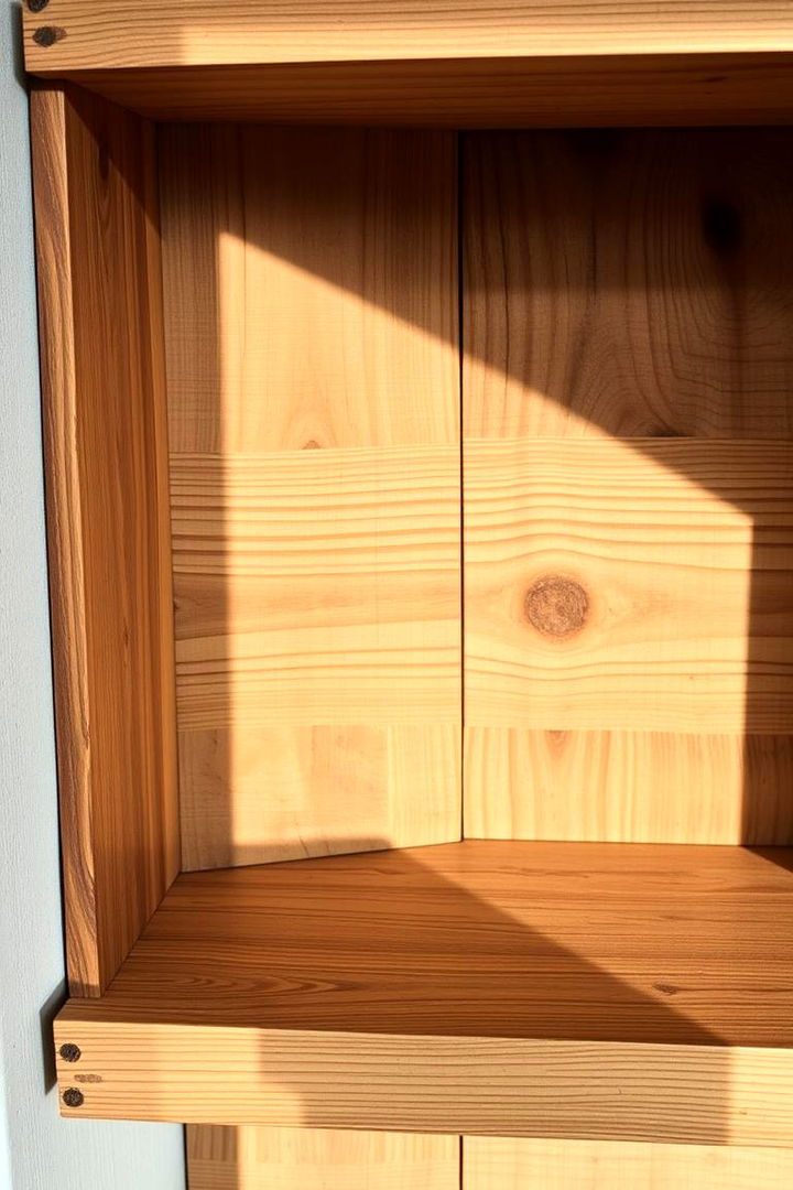 Rustic Wood Corner Shelf - 22 Corner Bookshelf Ideas
