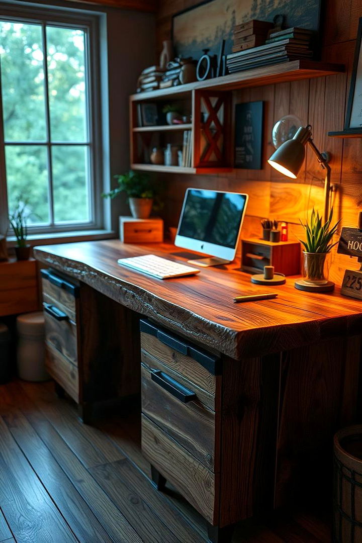 Rustic Wood Desk - 22 Desk Ideas