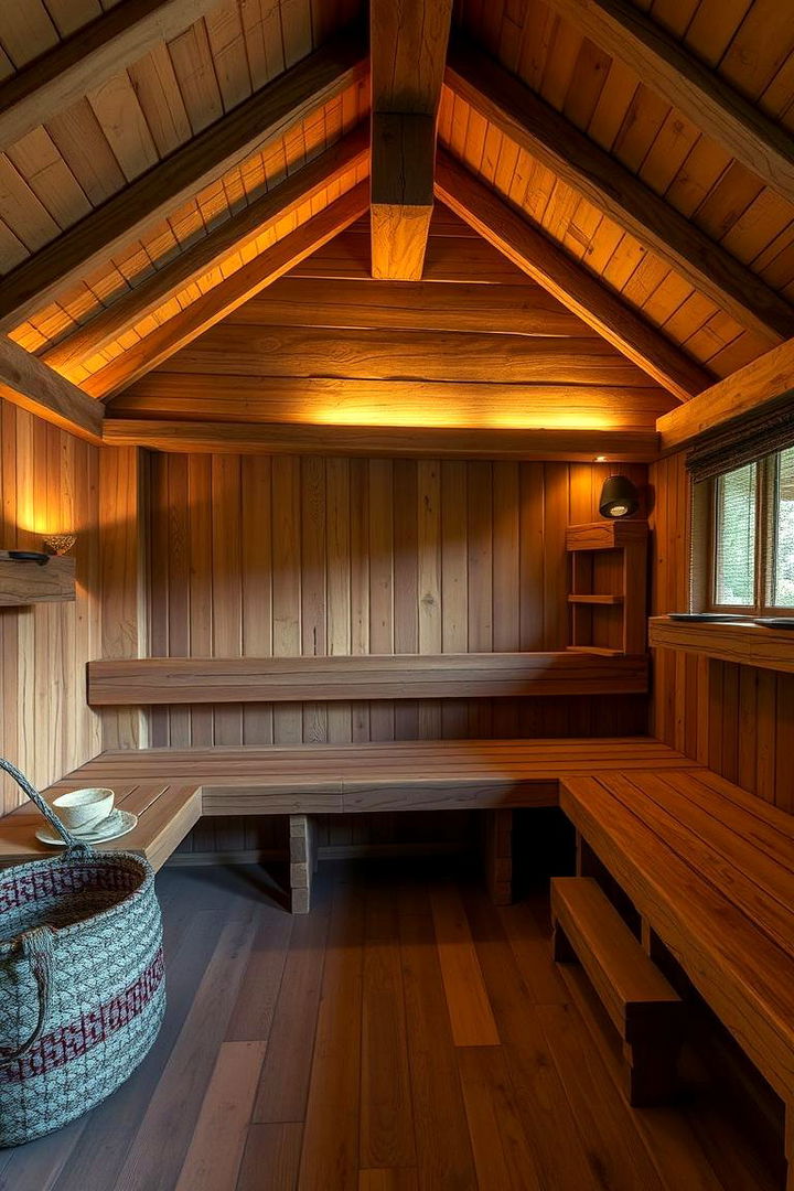 Rustic Wood Elegance - 22 Sauna Room Design Ideas