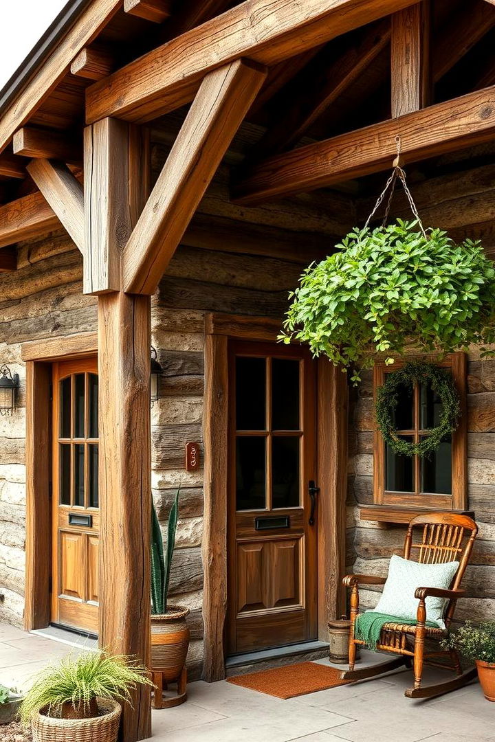 Rustic Wood Elements - 22 Boho House Exterior Ideas