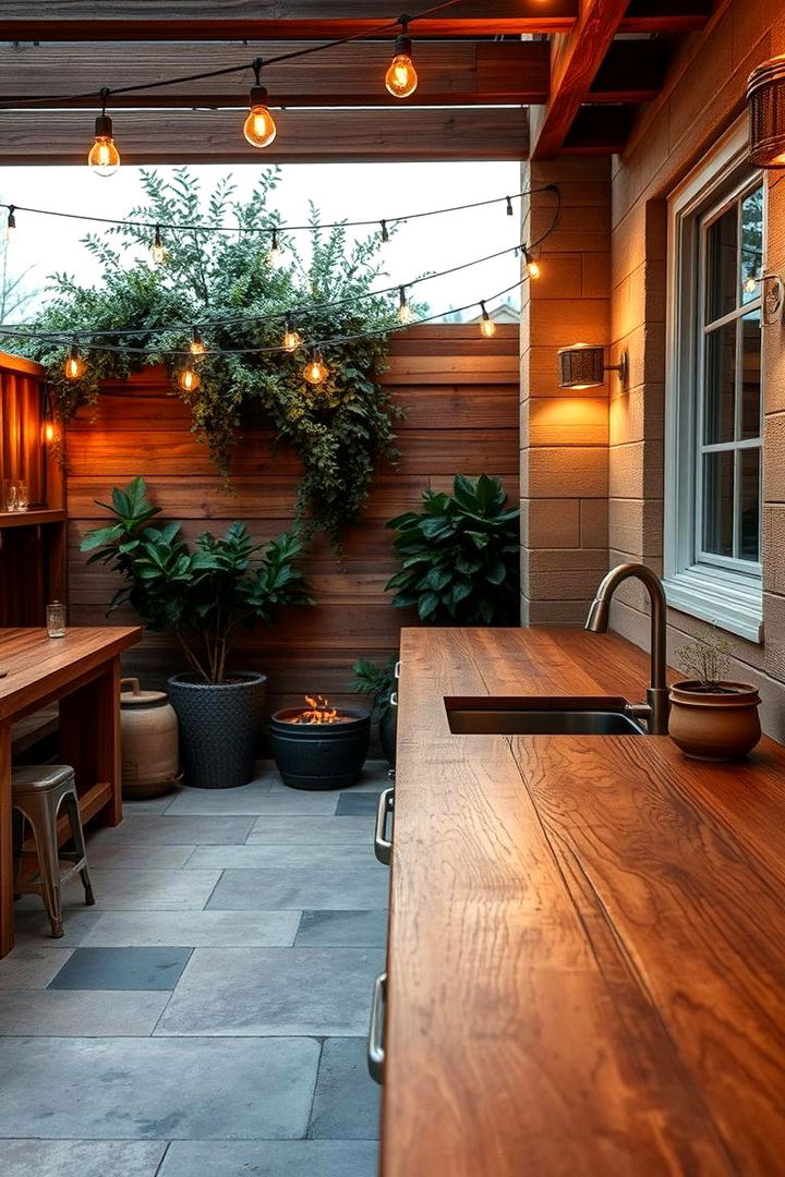 Rustic Wood Look Countertops - 22 Outdoor Countertop Ideas