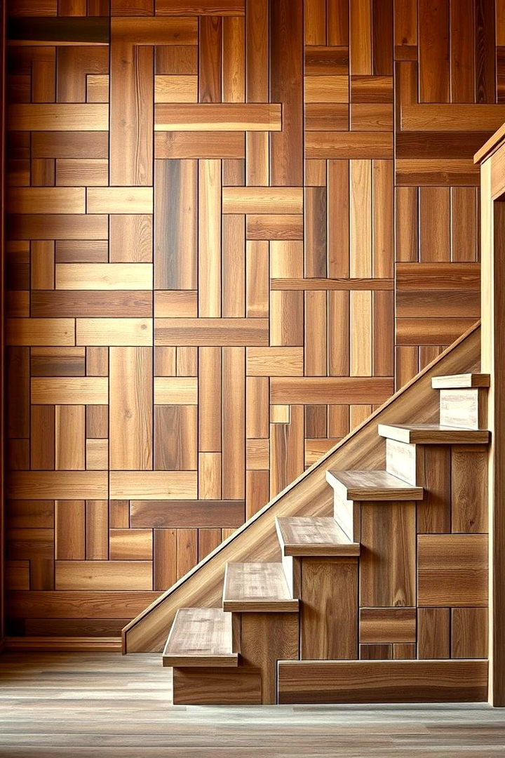 Rustic Wood Paneling - 22 Staircase Wall Ideas
