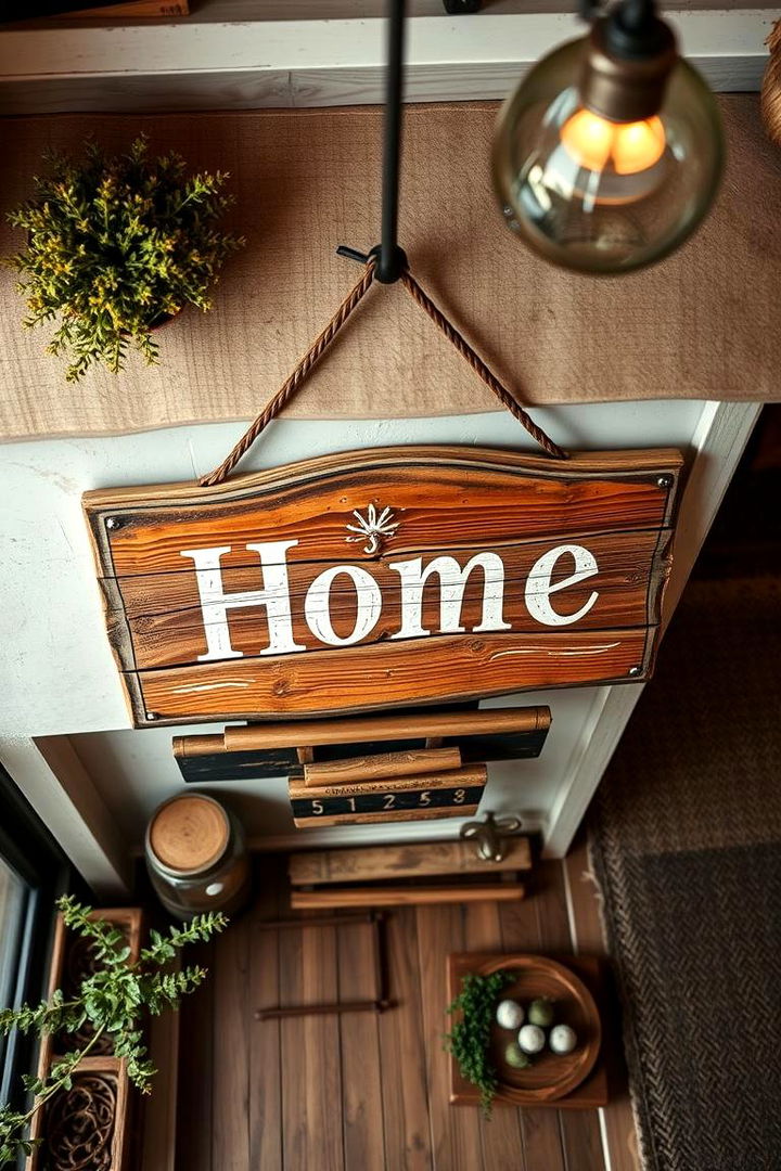 Rustic Wood Plaque Charm - 22 Man Cave Sign Ideas