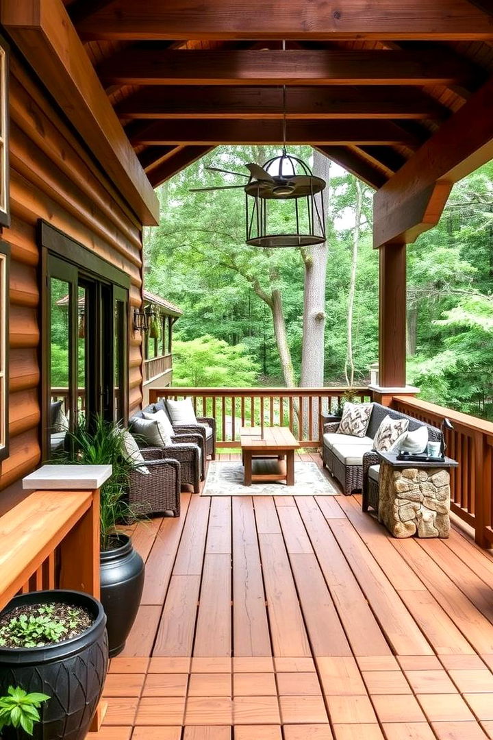 Rustic Wood Retreat Deck - 22 Large Deck Ideas