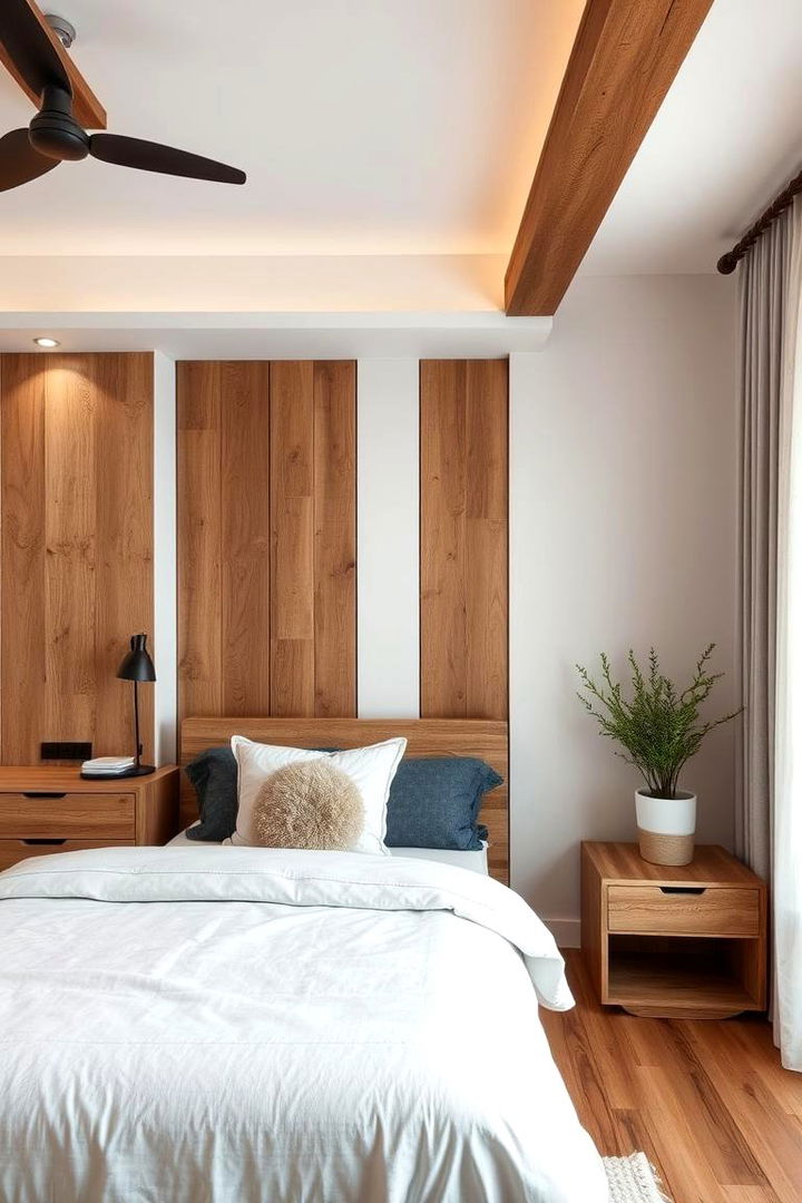 Rustic Wooden Accents - 22 Scandinavian Bedroom Ideas