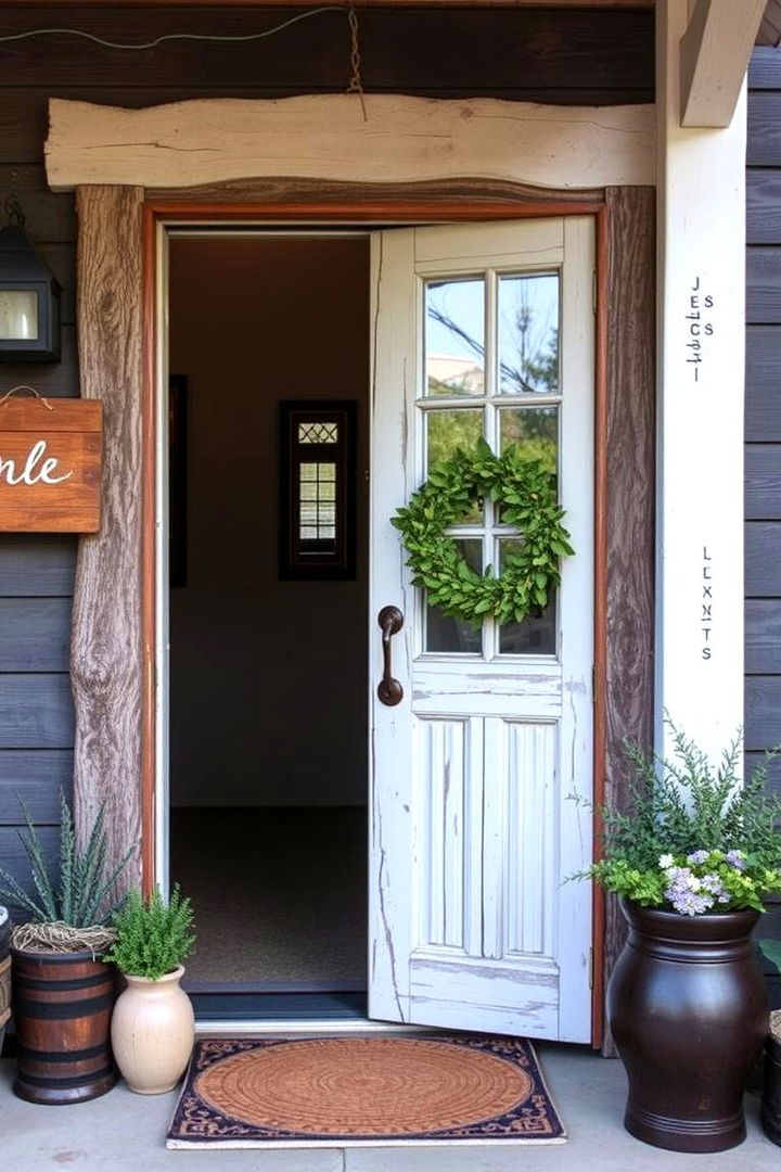 Rustic Wooden Accents - 22 Front Door Decor Ideas
