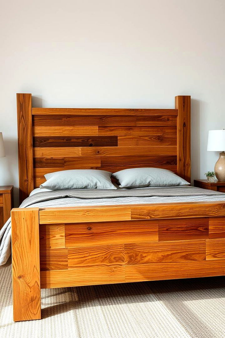 Rustic Wooden Bed Frame - 22 Unique Bed Design Ideas
